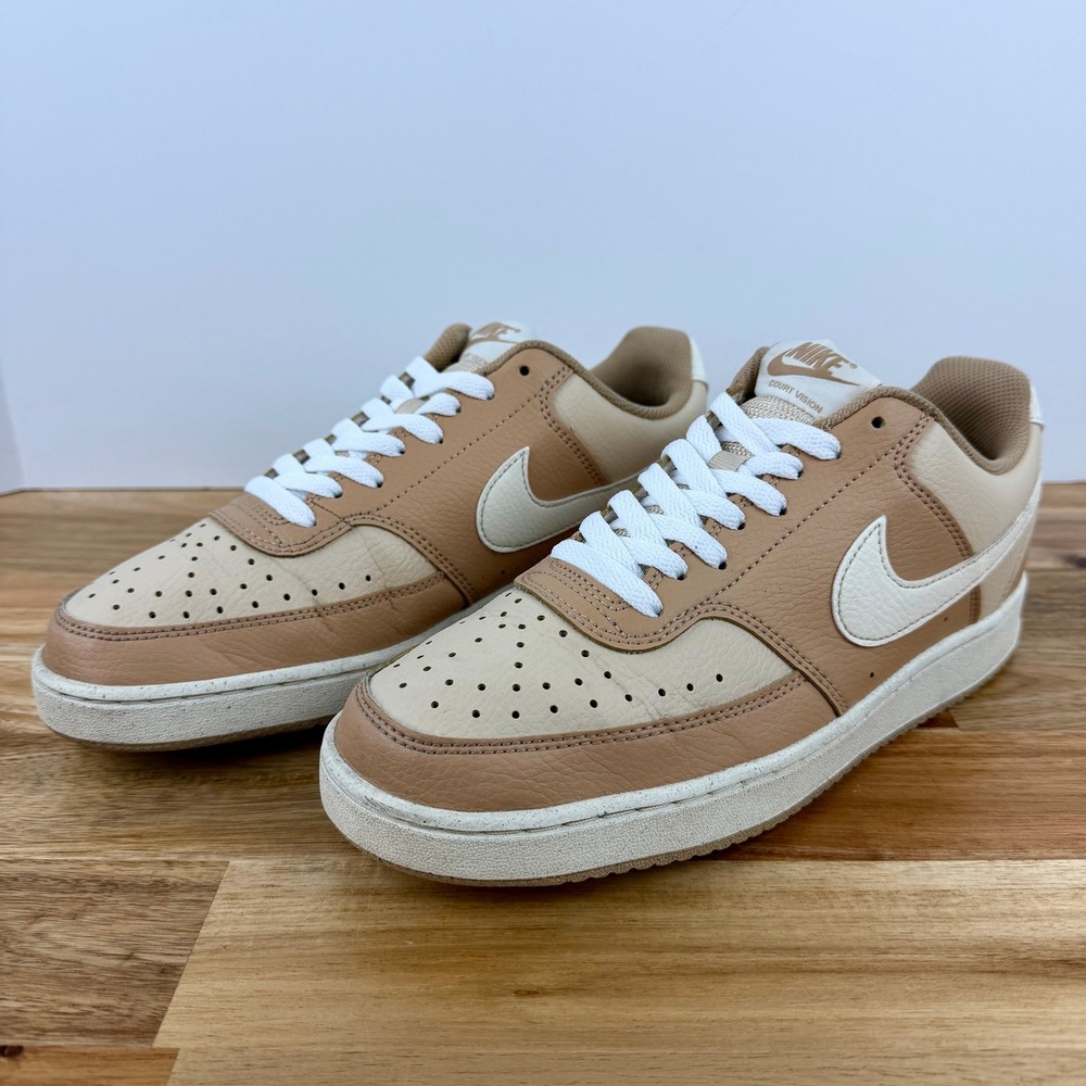 Nike Court Vision Low Next Nature Tan Beige Sneakers FB4495-120 Womens 8